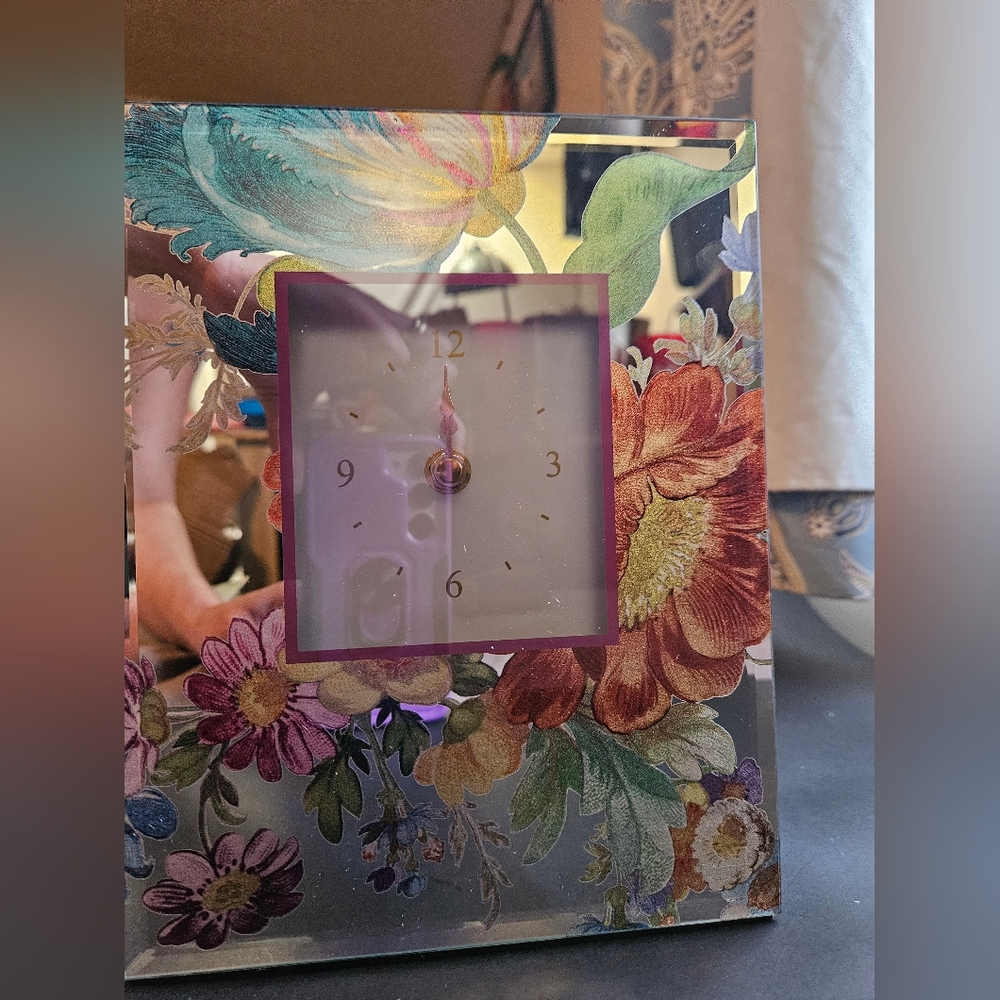 Mackenzie Childs Flower Market Reflections Carriage Clock - Picture 8 of 8